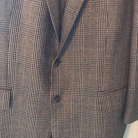 Ralph Lauren Brown herringbone tweed Blazer 46T sports coat Polo Vintage - Picture 8 of 16